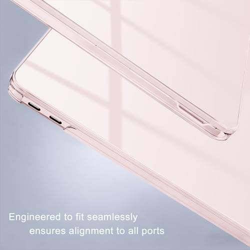 MOSISO Compatible with MacBook Neo Case 13 inch 2026 A3404 A18 Pro Chip | Ultra-thin Protective Crystal Hard Shell Case&Keyboard Cover&Screen Protector, Blush - color: Blush