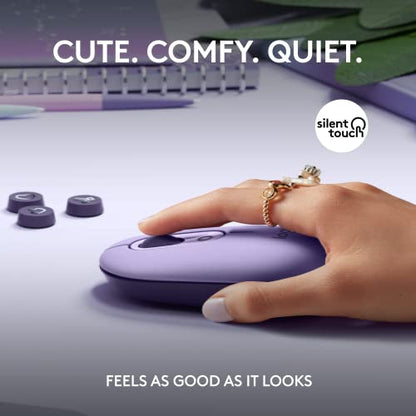 Logitech POP Mouse, Compact and Portable Wireless Bluetooth Mouse - Cosmos | Compact, portable, programmable buttons, easy-switch between up to 3 devices, for laptop, tablet, PC - color: Cosmos