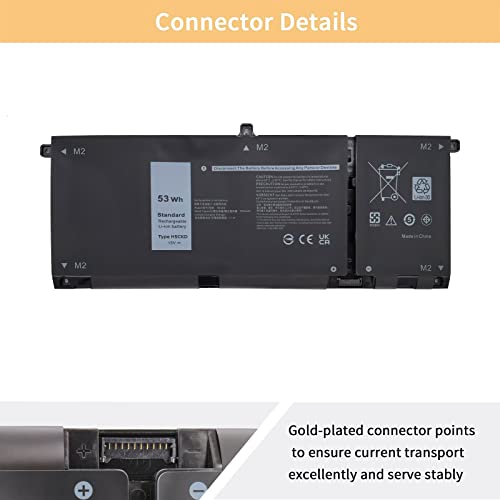 H5CKD Laptop Battery Replacement for Dell Vostro 5300 5401 5501 Latitude 3410 3510 Inspiron 5300 5401 5408 5501 5508 5400 7405 7300 7500 2-in-1 Silver Series 07T8CD [15V 53Wh]
