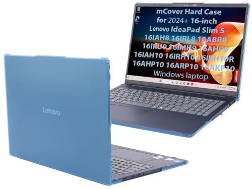mCover Case ONLY Compatible for 2024-2026 16" Lenovo IdeaPad Slim 5 16AHP10 16ARP10 16AKP10 16IRH10 16IAH10 16IRU9 16ABR8 Series Windows Computers(NOT for Other Lenovo Models)- Aqua - color: Aqua