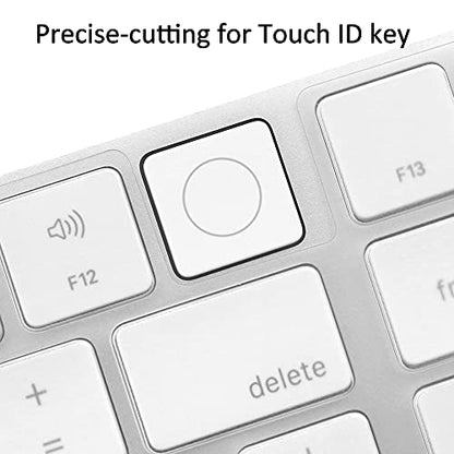 ProElife Keyboard Cover Skin for 2023-2021 Magic Keyboard with Touch ID and Numeric Keypad Model-A2520 U.S Enter Protector 0.12-mm TPU Protector (3 Keys ON The Left of The Space BAR) (Clear) | Clear, Non-interference Design for ID Key, Dust-proof, TPU Pro