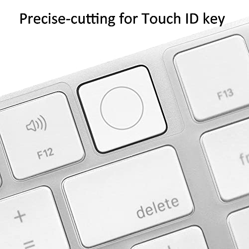 ProElife Keyboard Cover for Magic Keyboard with Touch ID A3119, Clear, TPU | Non-interference Design for ID Key, Dust-proof, Ultra Thin (0.13 mm), Protective Skin, Precision Molded, Washable & Reusable