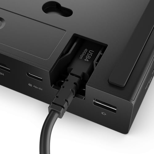 Lenovo ThinkPad USB 4 Smart Dock 5500 w/ 135W Adapter, Supports up to 4 Displays, 100W Power to Laptop, Integrated USB4 Cable, Eclipse Black