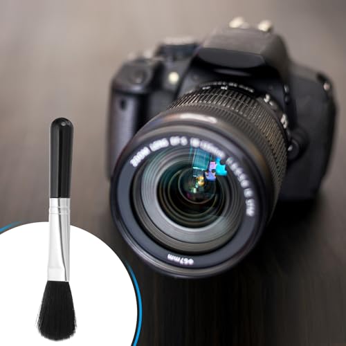 Camera Dusting Brush, Multifunction Cleaning Brush Keyboard Lens Pen Screen Lens Cleaner for Vinyl Records, LP Scan, SLR & Computer Screens,10 Pcs Black