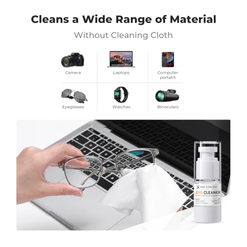 K&F CONCEPT Spray and Lens Cleaner Care Kit, Camera Lens Cleaner | Efficient Cleaning，Easy to Carry, for All Optical Glasses Telescopes Laptops Computers,MW02