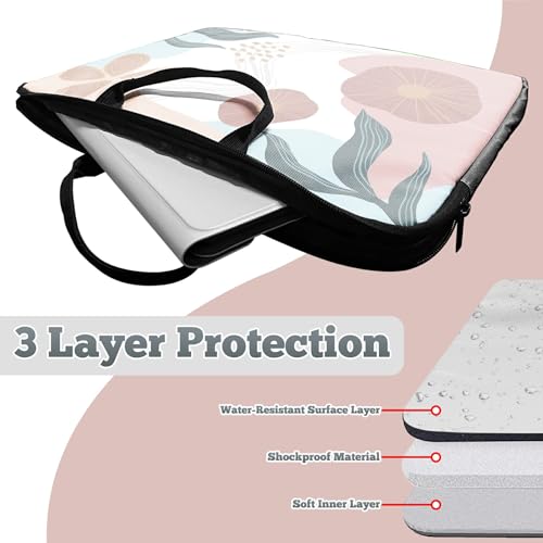 Laptop Sleeve Case 15 inch Plus Cute Mousepad, Abstract Doodle Slim Carrying Case Durable Handbag Protective Travel Laptop Bag for 13-15 inch Tablet,Laptop, Ultrabook Notebook - color: Abstract Doodle, size: 15 Inch