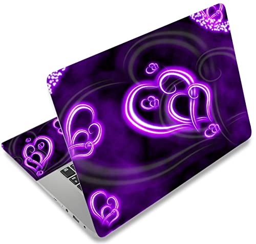 Purple Hearts Fashion 11.6 12.1 13 13.3 14 15 15.4 15.6 inches Netbook Laptop Skin Sticker Cover Reusable Protector for 11.6-15.6 Inch Chromebook Skin - color: YNEK-136