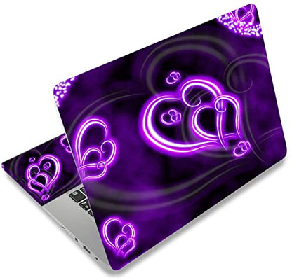 Purple Hearts Fashion 11.6 12.1 13 13.3 14 15 15.4 15.6 inches Netbook Laptop Skin Sticker Cover Reusable Protector for 11.6-15.6 Inch Chromebook Skin - color: YNEK-136