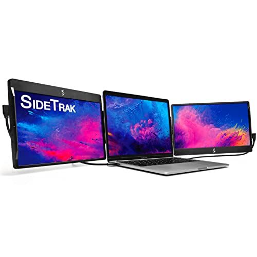 SideTrak Swivel 12.5" Portable Monitor for Laptop, Patented Swivel Hinge, Triple Screen Laptop Setup | FHD Dual Screen w/Kickstand, USB-C® & HDMI, Mac, PC, Chrome Compatible (Triple Monitor) - style: 12.5" Triple Monitor