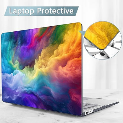 Mektron Printed Case for 2025 Microsoft Surface Laptop Windows 11 Copilot+ PC Surface Laptop 13 inch Touchscreen Display Cover Fits Model 2095, Rainbow Cosmic - color: Rainbow Cosmic