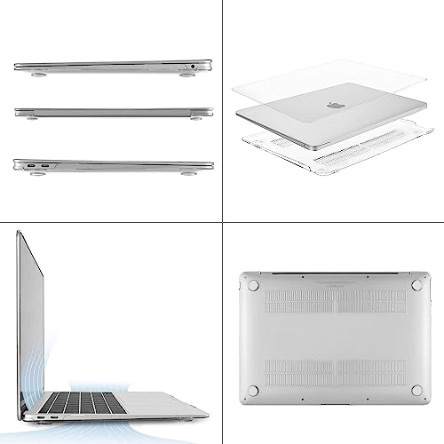 MOSISO Compatible with MacBook Air 13 inch Case 2022 2021 2020 2019 2018 Release A2337 M1 A2179 A1932 Touch ID, Plastic Hard Shell Cover Compatible with MacBook Air 13.3 inch Case, Transparent - color: Transparent