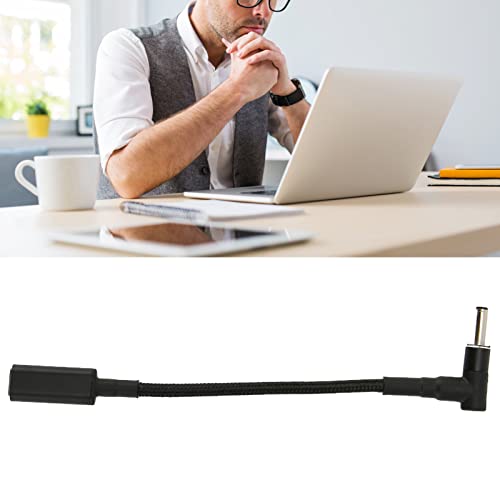 USB C to Slim Tip Adapter 4.0x1.35, PD Fast Charging Converter for Laptops, Aluminum Alloy Shell Heat Dissipation, Small Portable for Office Travel Business Trips