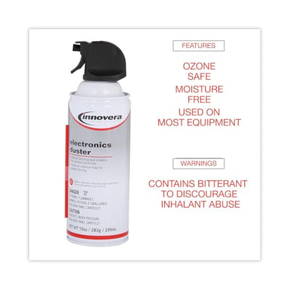 Innovera Compressed Air Duster Cleaner, 10 Oz Can, 8/Pack