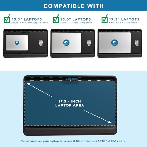 LAPGEAR Easy Tilt Bed Desk - Black, Fits 17.3" Laptops - color: Black
