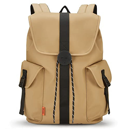 mixi Travel Laptop Backpack for Women & Men, Carry On Backpack fits 16'' Laptop Waterproof Rucksack,17 Inch, Mocha Brown - color: Mocha Brown