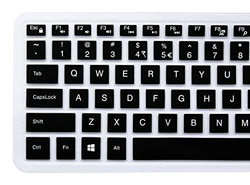YYubao Silicone Keyboard Skin Compatible 15.6" Dell Inspiron 15 3000 5000 7000 Series, 15.6" Dell G3 G5 G7 Series, 17.3" Dell Inspiron 17 5000 Series, 17.3" Dell G3 Series (with Numeric Keypad) Black - color: Black