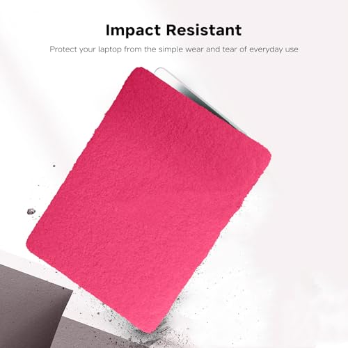 Logo Cutout for MacBook Pro 13 inch Case M2 2026-2016 A2338 M1 A2251 A2289 A2159 A1989 A1708 A1706 Touch Bar, Soft Fluffy Fuzzy Plush Faux Fur Hard Shell Case & Keyboard Cover, Hot Pink - color: Plush Hot Pink, size: 2016-2026 Macbook Pro 13 inch M1 M2
