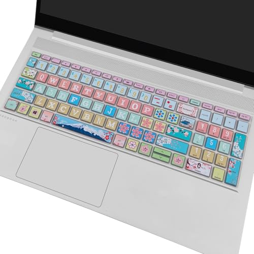 Keyboard Cover for 15.6" HP ProBook 450 G8 G9 G10 / ProBook 455 G8 G9 G10 /ProBook 650 G8/HP Zbook Power G8 G9, Cute Keyboard Skin, Sakura - color: Sakura