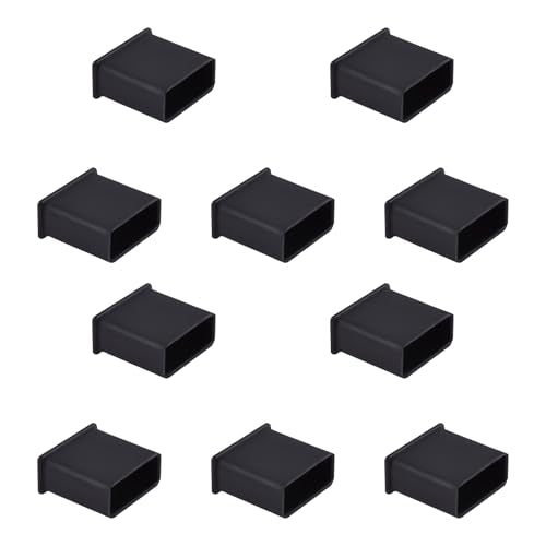 20 PCS USB2.0 Port Anti-dust Plugs, PE Covers Caps Stoppers, Port Protector for PC Computer Laptop Router Network Hub or Other Standard USB 2.0, 0.51 x 0.2 (LxW) - size: USB2.0/Black/20 PCS