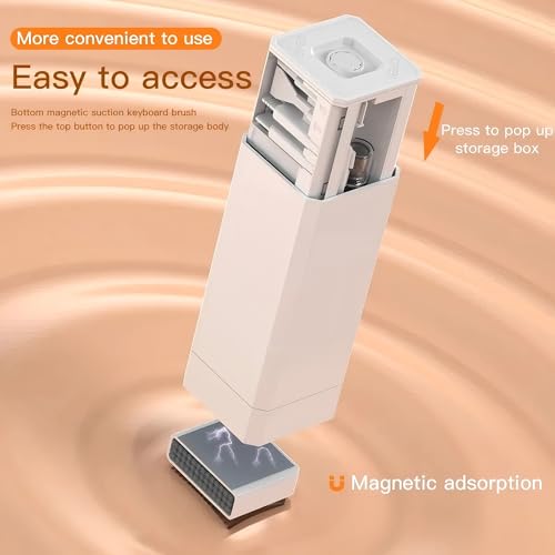 Professional Electronics Cleaning Kit, Multi-Function Computer Keyboard Cleaner Set with Retractable Brush & Earbud Cleaning Pen, Portable Screen Cleaner (Q32)