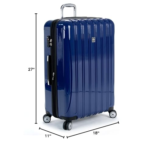 DELSEY PARIS Helium Aero Hardside Expandable Luggage with Spinner Wheels, Blue Cobalt, 2-Piece Set (21/24) - color: Blue Cobalt, size: 2-Piece Set (21/24)