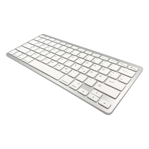 Wireless German Keyboard, Minority Language Ultra Thin Lightweight Silent Bluetooth Keyboards for Laptop/PC/Tablet/Desktop/Smart TV (German) - style: German