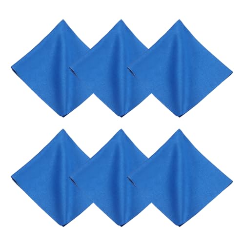 uxcell 6Pcs Microfiber Cleaning Cloth for Glasses, 12x12inch Eyeglass Cleaning Cloth for Screens Cameras Cell Phones Electronics Lenses, Sapphire - color: Sapphire, size: 12x12"