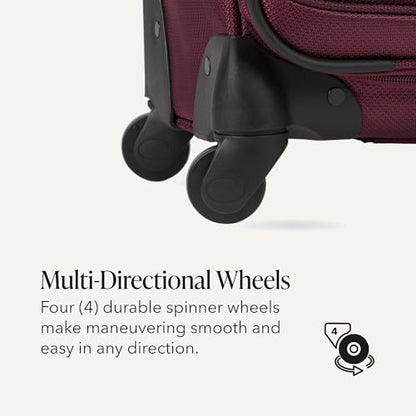 SWISSGEAR Sion Softside Expandable Spinner Luggage Durable Lightweight Travel Suitcase, Merlot, 3-Piece Set (Carry-On/Medium/Large) - color: Merlot, size: 3-Piece Set (Carry-On/Medium/Large)