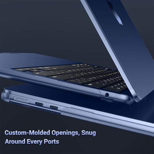 MOSISO Compatible with MacBook Air 15 inch Case M5 M4 M3 M2, Midnight Clear | Ultra Thin Hard Case,Precision Color & Anti-Fingerprint -Compatible with MacBook Air 15.3 inch A3241 A3114 A2941 2026-2023 - color: Midnight Clear