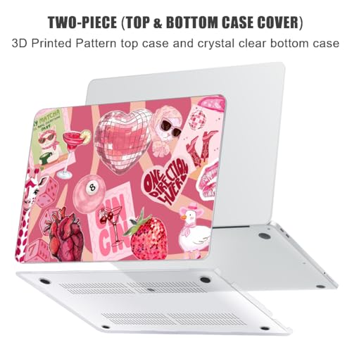for MacBook Neo Case 13 inch 2026 A18 Pro (A3404), Anti-Scratch Protective Pattern Hard Shell Case, Trendy Laptop Cover with Keyboard Cover+Screen Film+Trackpad Film,Pink Disco Heart ﻿ - color: Pink Disco Heart