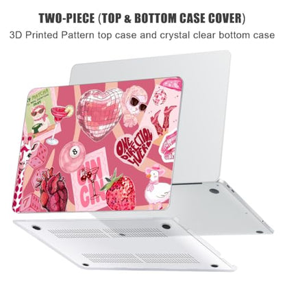 for MacBook Neo Case 13 inch 2026 A18 Pro (A3404), Anti-Scratch Protective Pattern Hard Shell Case, Trendy Laptop Cover with Keyboard Cover+Screen Film+Trackpad Film,Pink Disco Heart ﻿ - color: Pink Disco Heart