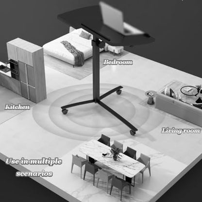 Adjustable Height Standing Table, Removable Lifting Laptop Desk, Movable Sofa Side Table, Angle Adjustable Desk/Easy to Install(Natural) - color: Natural