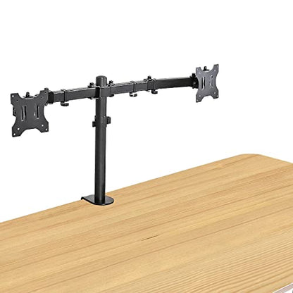 AEONS Dual Monitor Desk Mount Stand, Adjustable Dual Arm Mount fits up to 32 inch LCD Screen with VESA, Clamp and Cable Management, Black - style: Dual Arm, Black