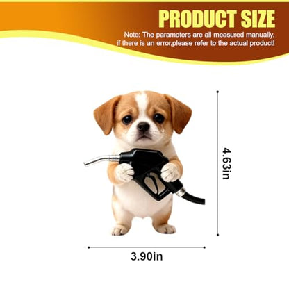 Animal Car Fuel Tank Sticker Decal, Funny Vinyl Automotive Fuel Lid Sticker, Self-Adhesive Water-Resistant Vehicle Exterior Body Decal Decoration for Cars, Trucks, SUVs, Laptops(Dog) - size: Dog