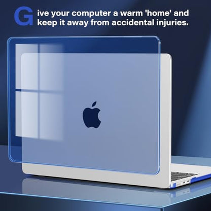CISSOOK Compatible with MacBook Air 13 inch Case M2 M3 M4 M5 | A3449 A3240 A3113 A2681, 5in1 Set Hard Shell Case Keyboard Cover for MacBook Air 13.6 inch 2022 - 2026, Crystal Blue - color: Air13.6inch-Crystal Blue