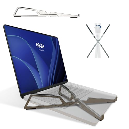 Portable Laptop Stand - Adjustable Foldable Riser, 10-16" (Silver) - color: Silver