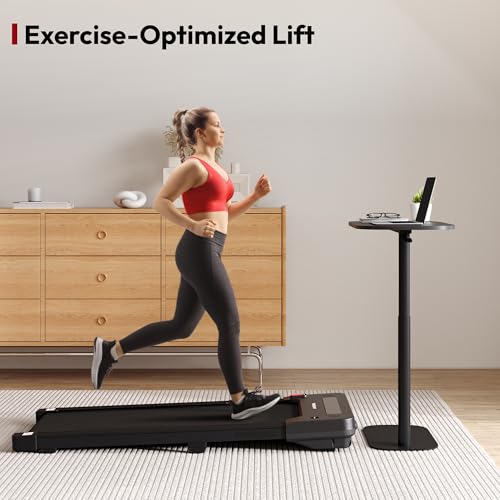 SANODESK 24''Pneumatic Adjustable Overbed Bedside Table with Hidden Casters | Medical Mobile Side End Table Laptop Computer Standing Desk Cart with Tray, Hospital and Home Use(23.6" W x 13.8" D,Black) - color: Black, size: Xsmall
