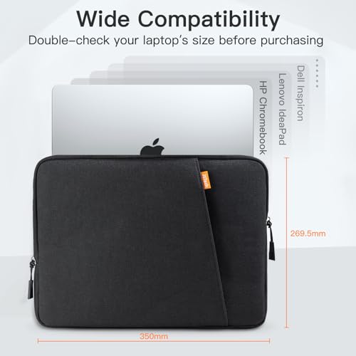JETech Laptop Sleeve for MacBook Neo (A18 Pro), 14-InchMacBook Air/Pro, MacBook Pro M1-M5 2021-2026, Waterproof Bag Case with Pocket, Compatible with 14 Inch Notebook (Black) - color: Black, size: 14-Inch
