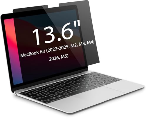 Magnetic Privacy Screen for MacBook Air 13.6 inch (2022-2026, M2, M3, M4, M5), Model A2681, A3113, A3240, Removable Screen Protector, Blue Light Blocking, Anti Glare Protector and Privacy Filter Shield - size: Macbook Air 13 inch