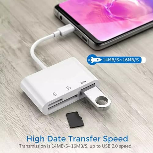 Chenyang 3 in 1 USB C to USB 2.0 TF Micro SD SDXC SDHC Card Reader Adapter 480Mbps Compatible with Laptop Tablet Phone - style: SD/TF 3-in-1