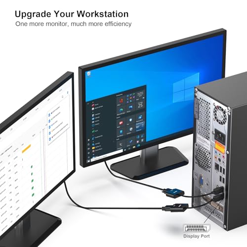 BENFEI DisplayPort to VGA,Gold-Plated Uni-directional DP Computer to VGA Screen Adapter 1080P (Male to Female) Compatible for Lenovo, Dell, HP, ASUS