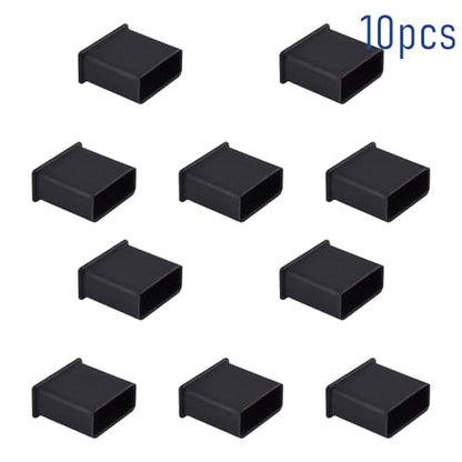 20 PCS USB2.0 Port Anti-dust Plugs, PE Covers Caps Stoppers, Port Protector for PC Computer Laptop Router Network Hub or Other Standard USB 2.0, 0.51 x 0.2 (LxW) - size: USB2.0/Black/20 PCS