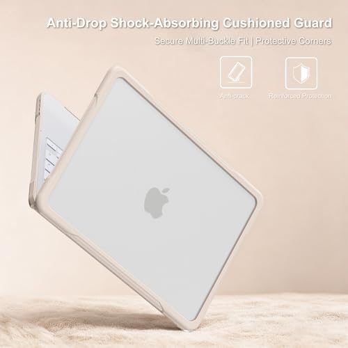 MOSISO Compatible with MacBook Neo Case 13 inch 2026 A3404 A18 Pro Chip | Anti-Crack Cover Protective Hard Shell Case with Shock-Absorbing TPU Bumper, Khaki - color: Khaki