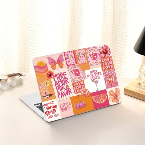 AKIT for MacBook Air 13 inch Case M5 M4 M3 M2 2026-2022, Alphabet Collage | A3449 A3240 A3113 A2681,Funny Unique Pattern Hard Shell Laptop Case+Screen Protector+Keyboard Cover for MacBook Air 13.6 inch - color: Alphabet Collage