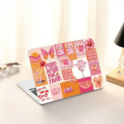 AKIT for MacBook Air 13 inch Case M5 M4 M3 M2 2026-2022, Alphabet Collage | A3449 A3240 A3113 A2681,Funny Unique Pattern Hard Shell Laptop Case+Screen Protector+Keyboard Cover for MacBook Air 13.6 inch - color: Alphabet Collage