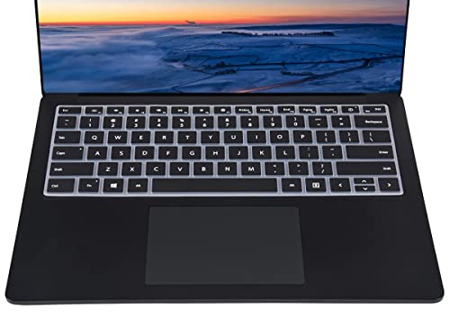 CaseBuy Keyboard Cover for 2023-2019 Microsoft Surface Laptop 6/5/4/3 & Surface Book 3 13.5" & 15" Keyboard Protector Accessories(Not Fit Surface Laptop 7 2024 2025), Black - color: Black