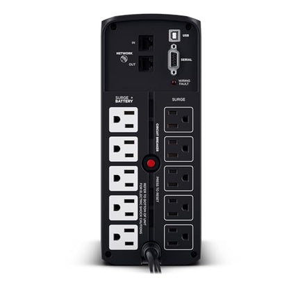CyberPower CP850PFCLCD PFC Sinewave UPS Battery Backup and Surge Protector | 850va/510w Pfc Sine Wave Ups, 10 Outlets, Avr, Color LCD, 12v/9ah Battery, Energy Star - size: 850VA, style: Mini-Tower