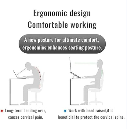 Laptop Stand for Desk, Adjustable Laptop Riser Aluminum Alloy+Silicone Foldable Portable Notebook Holder, Ventilated Cooling Notebook Mount Computer Stand for 10-15.6 inch Laptops