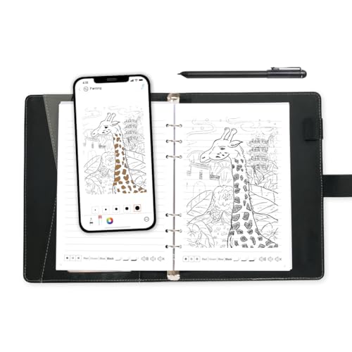 Ophaya 2 in 1 Digital Pen Smart Pen Writing Set, Includes Smartpen, Notebook, Use with Ophaya App for Notes Taking, Recording, Storing - size: Syncpen+PU notebook