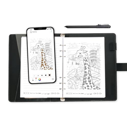 Ophaya 2 in 1 Digital Pen Smart Pen Writing Set, Includes Smartpen, Notebook, Use with Ophaya App for Notes Taking, Recording, Storing - size: Syncpen+PU notebook
